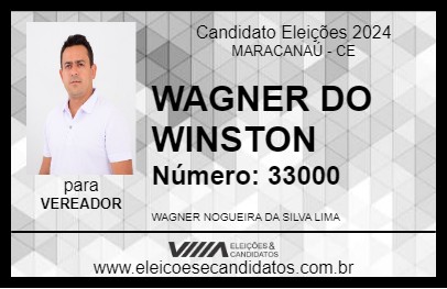 Candidato WAGNER DO WINSTON 2024 - MARACANAÚ - Eleições