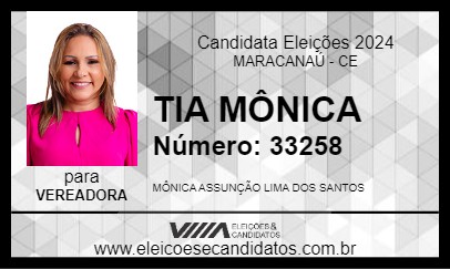 Candidato TIA MÔNICA 2024 - MARACANAÚ - Eleições