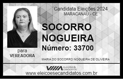 Candidato SOCORRO NOGUEIRA 2024 - MARACANAÚ - Eleições