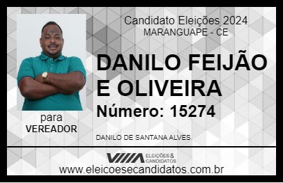 Candidato DANILO FEIJÃO E OLIVEIRA 2024 - MARANGUAPE - Eleições