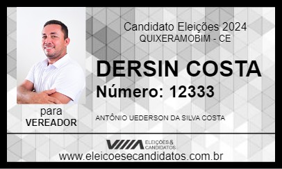 Candidato DERSIN COSTA 2024 - QUIXERAMOBIM - Eleições