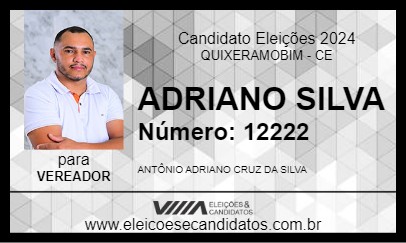 Candidato ADRIANO SILVA 2024 - QUIXERAMOBIM - Eleições