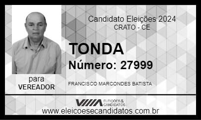 Candidato TONDA 2024 - CRATO - Eleições