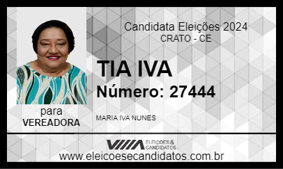 Candidato TIA IVA 2024 - CRATO - Eleições