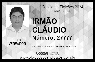 Candidato IRMÃO CLÁUDIO 2024 - CRATO - Eleições