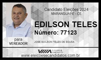 Candidato EDILSON TELES 2024 - MARANGUAPE - Eleições