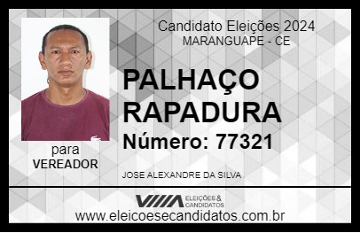 Candidato PALHAÇO RAPADURA 2024 - MARANGUAPE - Eleições