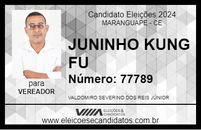 Candidato JUNINHO KUNG FU 2024 - MARANGUAPE - Eleições