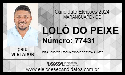 Candidato LOLÓ DO PEIXE 2024 - MARANGUAPE - Eleições