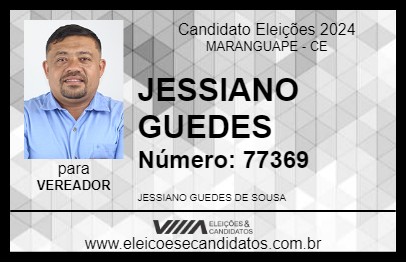 Candidato JESSIANO GUEDES 2024 - MARANGUAPE - Eleições