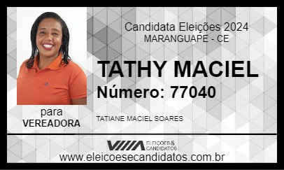 Candidato TATHY MACIEL 2024 - MARANGUAPE - Eleições