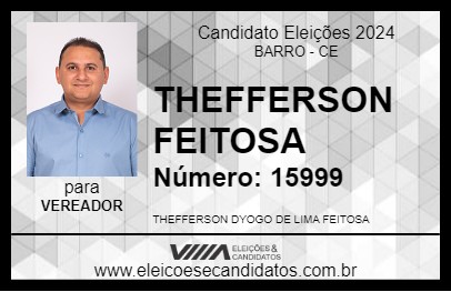 Candidato THEFFERSON FEITOSA 2024 - BARRO - Eleições