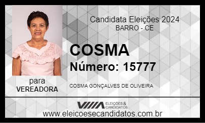 Candidato COSMA 2024 - BARRO - Eleições