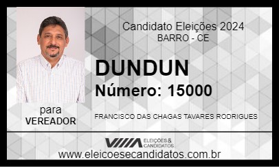 Candidato DUNDUN 2024 - BARRO - Eleições