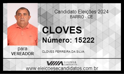 Candidato CLOVES 2024 - BARRO - Eleições