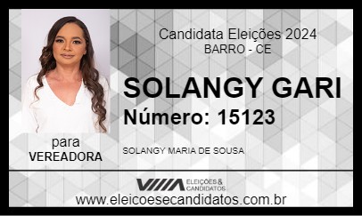 Candidato SOLANGY GARI 2024 - BARRO - Eleições