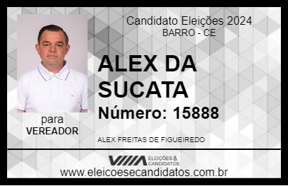 Candidato ALEX DA SUCATA 2024 - BARRO - Eleições