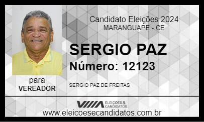 Candidato SERGIO PAZ 2024 - MARANGUAPE - Eleições