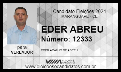 Candidato EDER ABREU 2024 - MARANGUAPE - Eleições