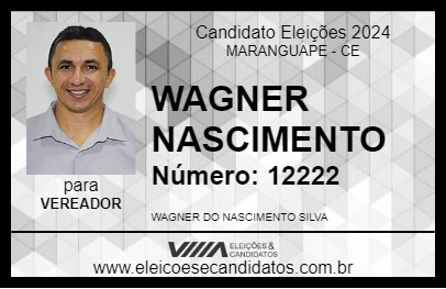 Candidato WAGNER NASCIMENTO 2024 - MARANGUAPE - Eleições