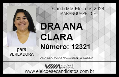 Candidato DRA ANA CLARA 2024 - MARANGUAPE - Eleições