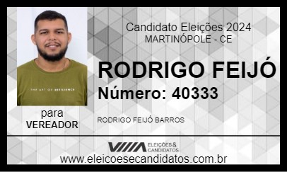 Candidato RODRIGO FEIJÓ 2024 - MARTINÓPOLE - Eleições