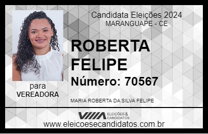 Candidato ROBERTA FELIPE 2024 - MARANGUAPE - Eleições