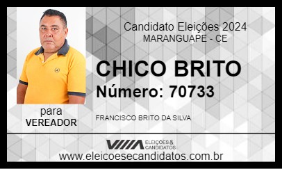 Candidato CHICO BRITO 2024 - MARANGUAPE - Eleições