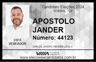 Candidato APOSTOLO JANDER 2024 - SOBRAL - Eleições