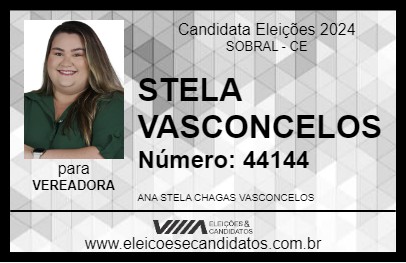 Candidato STELA VASCONCELOS 2024 - SOBRAL - Eleições