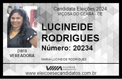 Candidato LUCINEIDE RODRIGUES 2024 - VIÇOSA DO CEARÁ - Eleições