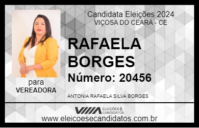 Candidato RAFAELA BORGES 2024 - VIÇOSA DO CEARÁ - Eleições