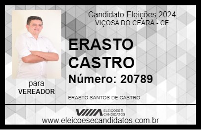 Candidato ERASTO CASTRO 2024 - VIÇOSA DO CEARÁ - Eleições