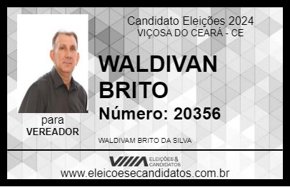 Candidato WALDIVAN BRITO 2024 - VIÇOSA DO CEARÁ - Eleições