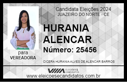 Candidato HURANIA ALENCAR 2024 - JUAZEIRO DO NORTE - Eleições