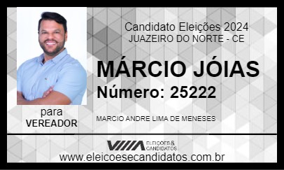 Candidato MÁRCIO JÓIAS 2024 - JUAZEIRO DO NORTE - Eleições