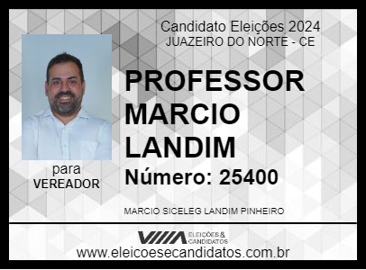 Candidato PROFESSOR MARCIO LANDIM 2024 - JUAZEIRO DO NORTE - Eleições