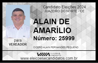 Candidato ALAIN DE AMARÍLIO 2024 - JUAZEIRO DO NORTE - Eleições