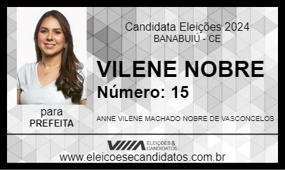 Candidato VILENE NOBRE 2024 - BANABUIÚ - Eleições