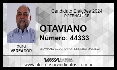 Candidato OTAVIANO 2024 - POTENGI - Eleições