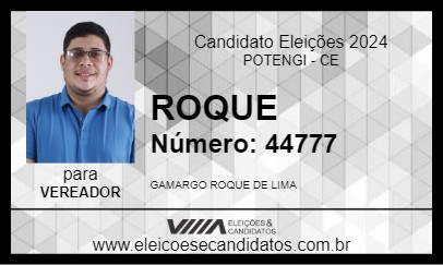 Candidato ROQUE 2024 - POTENGI - Eleições