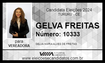 Candidato GELVA FREITAS 2024 - TURURU - Eleições