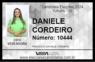 Candidato DANIELE CORDEIRO 2024 - TURURU - Eleições