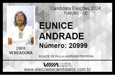 Candidato EUNICE ANDRADE 2024 - TURURU - Eleições