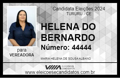 Candidato HELENA DO BERNARDO 2024 - TURURU - Eleições