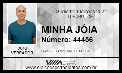 Candidato MINHA JÓIA 2024 - TURURU - Eleições