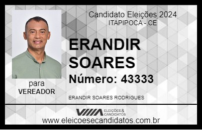 Candidato ERANDIR SOARES 2024 - ITAPIPOCA - Eleições