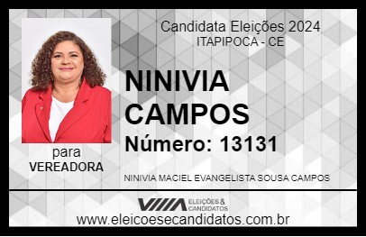 Candidato NINIVIA CAMPOS 2024 - ITAPIPOCA - Eleições