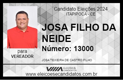 Candidato JOSA FILHO 2024 - ITAPIPOCA - Eleições