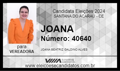 Candidato BIA 2024 - SANTANA DO ACARAÚ - Eleições